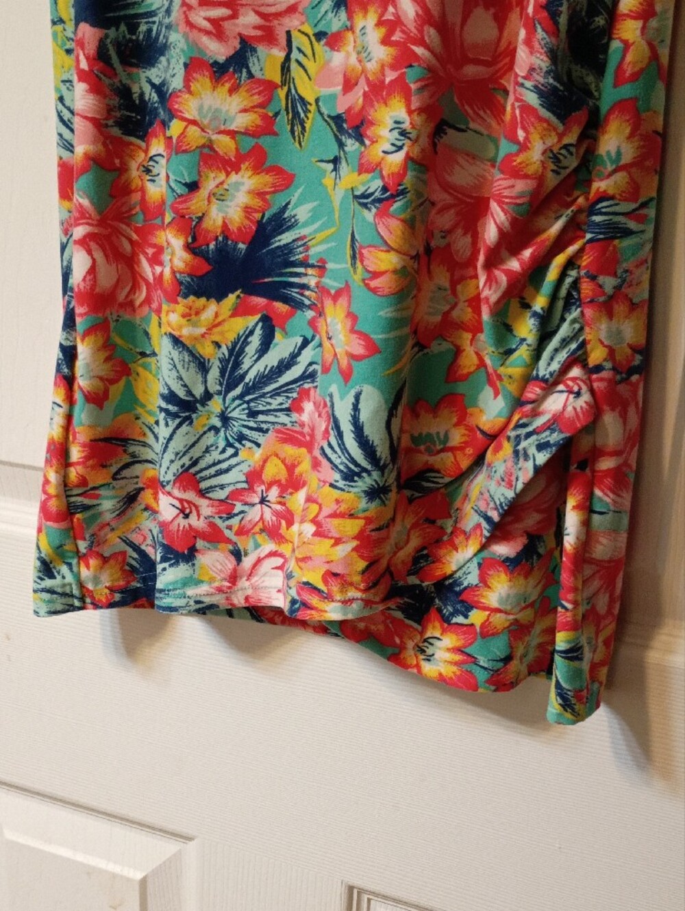 Kiss Tropical Floral Faux Wrap Mini Dress - Picture 4 of 5
